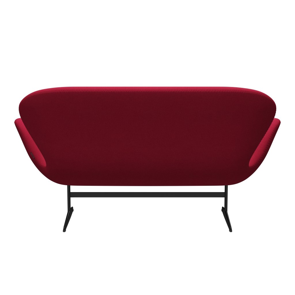 Fritz Hansen Swan Sofa 2 Seater, Black Lacquered/Tonus Cherry