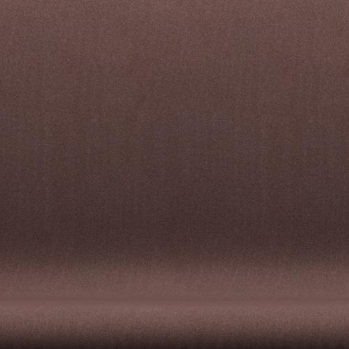Fritz Hansen Swan Sofa 2 Seater, černá lakovaná/Tonus Violet Grey