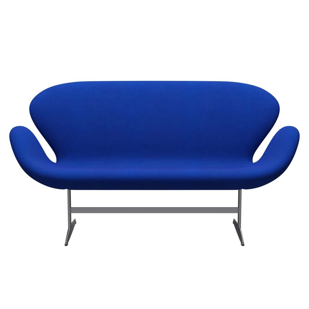 Fritz Hansen Swan Sofa 2 Seater, stříbrná šedá/tonus světle modrá