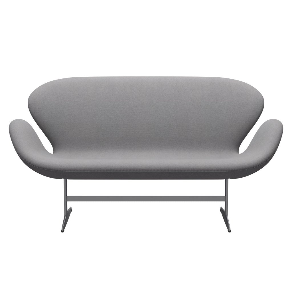 Fritz Hansen Swan Sofa 2 Seater, stříbrná šedá/tonus světle šedá
