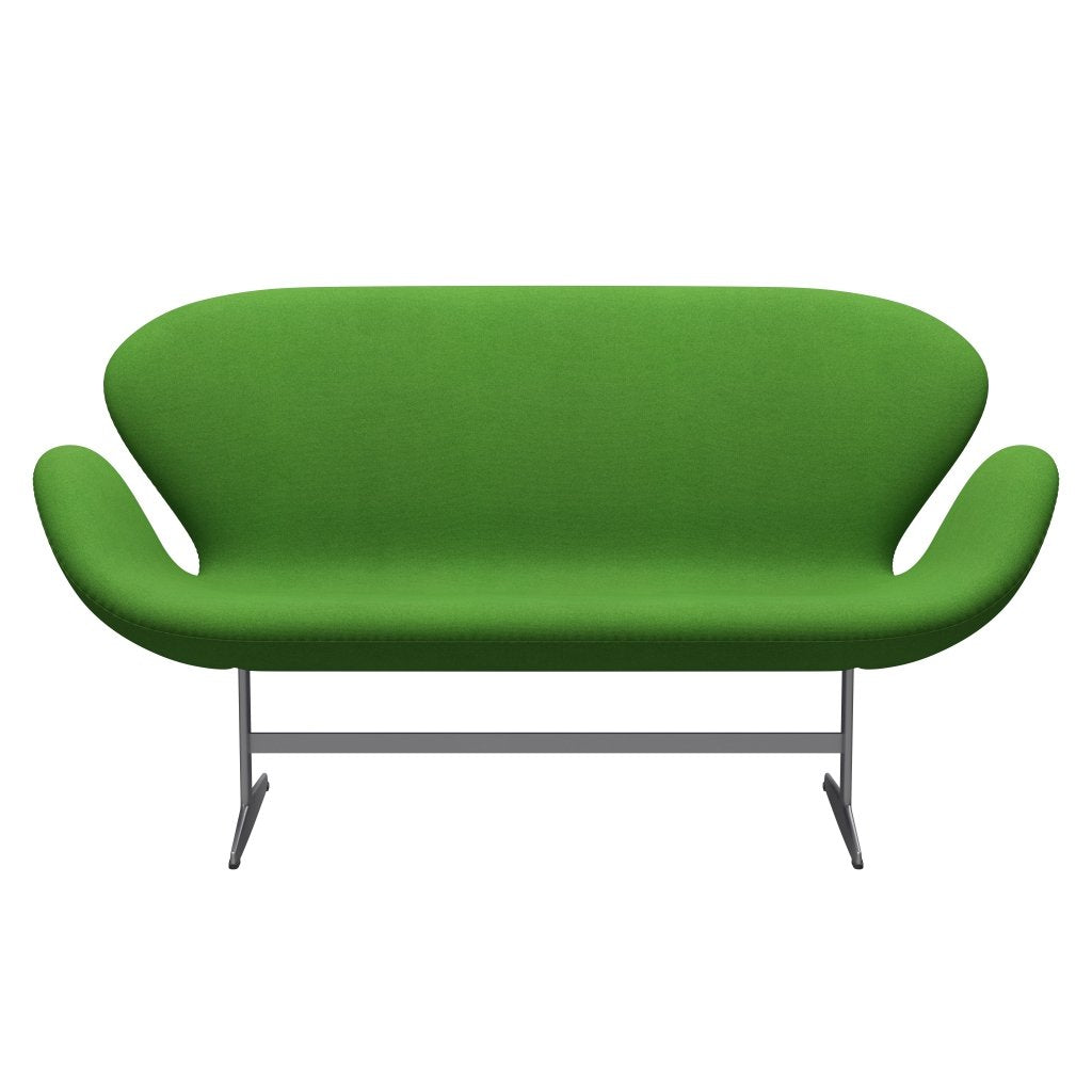 Fritz Hansen Swan Sofa 2 Seater, stříbrná šedá/tonus světle zelená