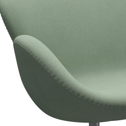 Fritz Hansen Swan Sofa 2 Seater, stříbrná šedá/tonus máta zelená