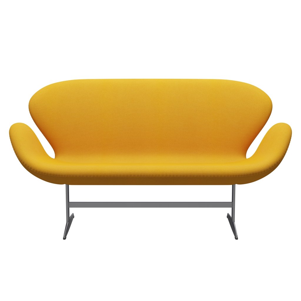 Fritz Hansen Swan Sofa 2 Seater, Silver Grey/Tonus Mustard