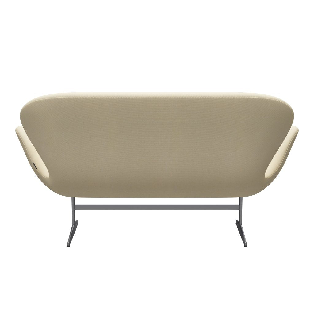 Fritz Hansen Swan Sofa 2 Seater, Silver Grey/Tonus Wool White