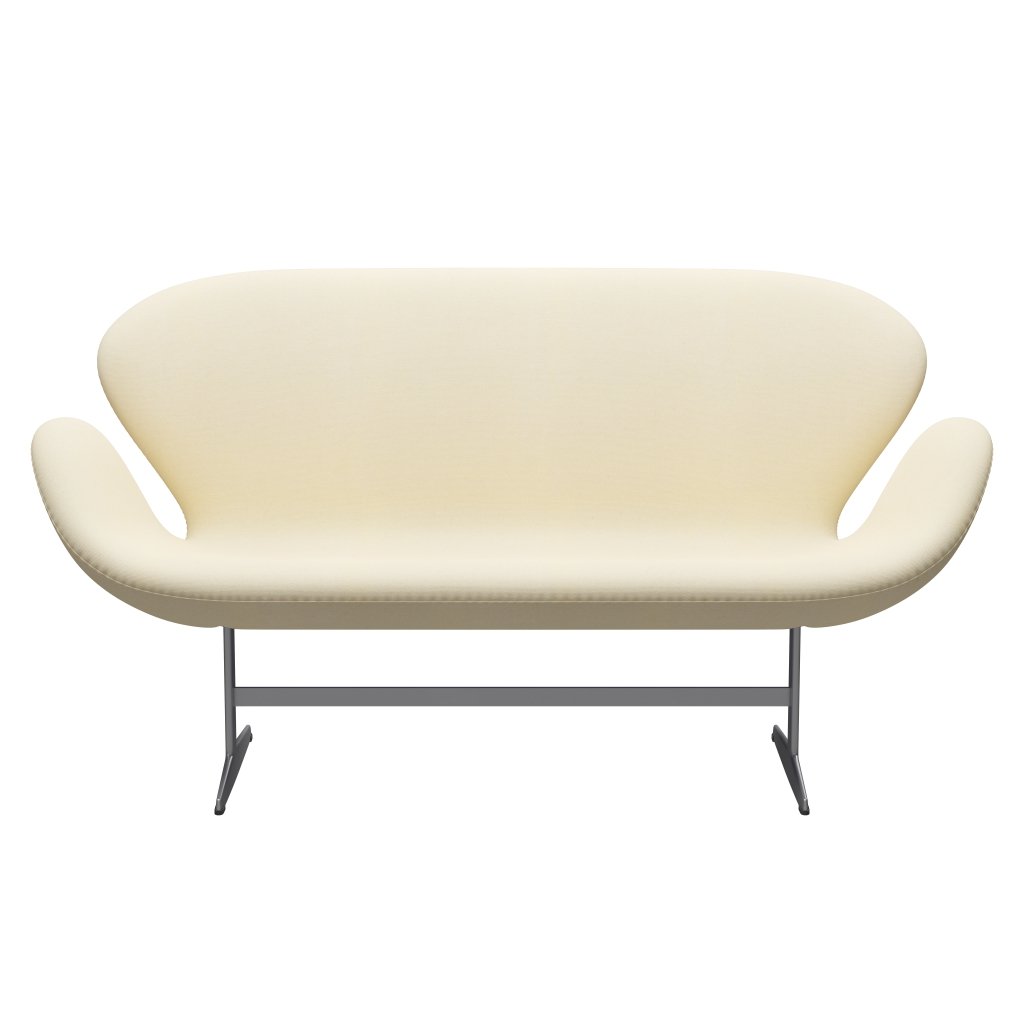 Fritz Hansen Swan Sofa 2 Seater, stříbrná šedá/tonus vlna bílá