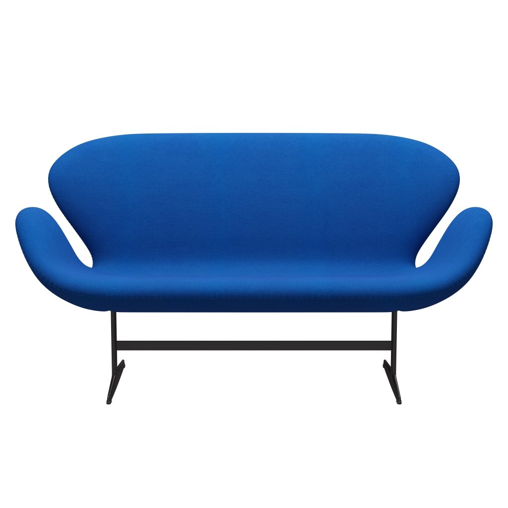 Fritz Hansen Swan Sofa 2 Seater, teplý grafit/tonus modrá