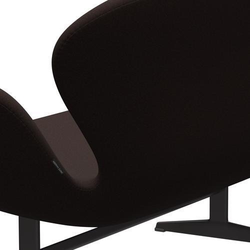 Fritz Hansen Swan Sofa 2 Seater, Warm Graphite/Tonus Dark Brown