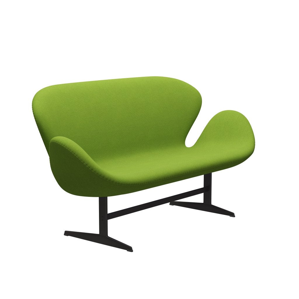 Fritz Hansen Swan Sofa 2 Seater, teplé grafitové/tonus vápno