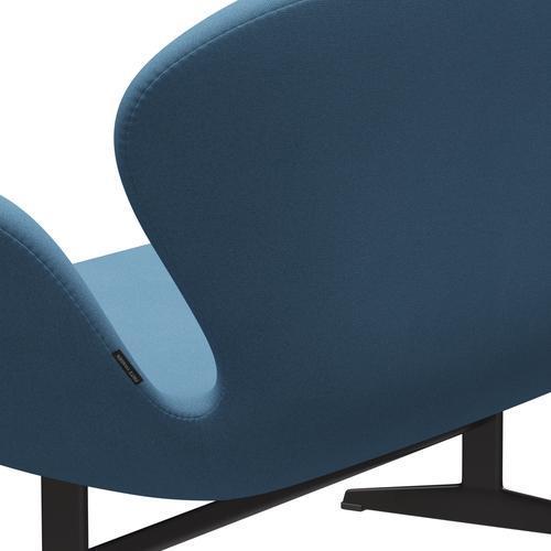 Fritz Hansen Swan Sofa 2 Seater, teplý grafit/tonus pastelova modrá