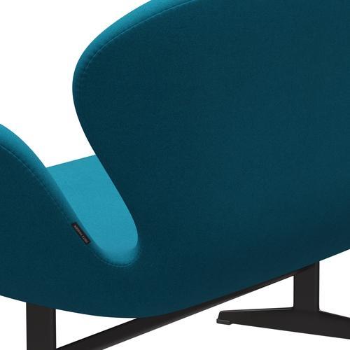 Fritz Hansen Swan Sofa 2 Seater, teplý grafit/tyrkysový tyrkysový