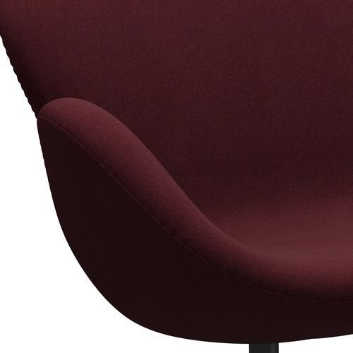 Fritz Hansen Swan Sofa 2 Seater, teplý grafit/tonus víno červené
