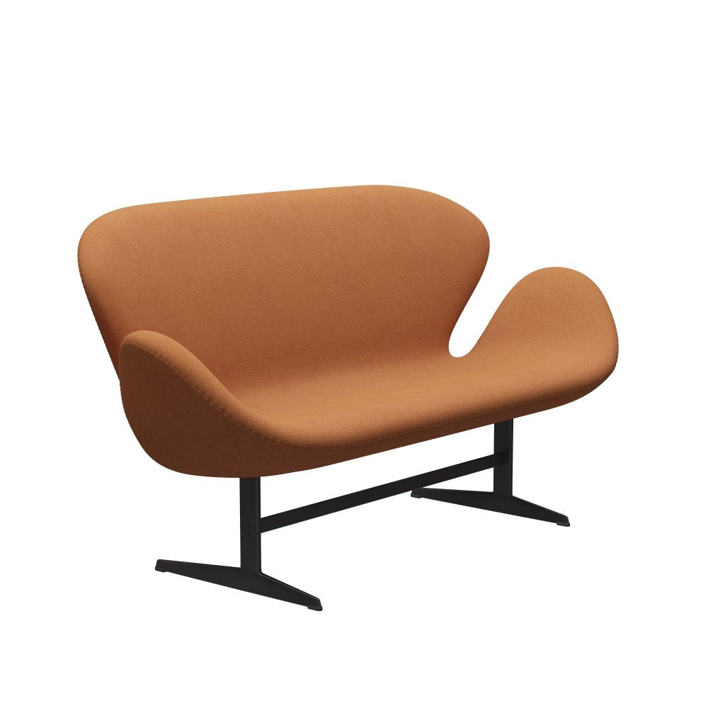 Fritz Hansen Swan Sofa 2 Seater, Warm Graphite/Tonus Soft Orange