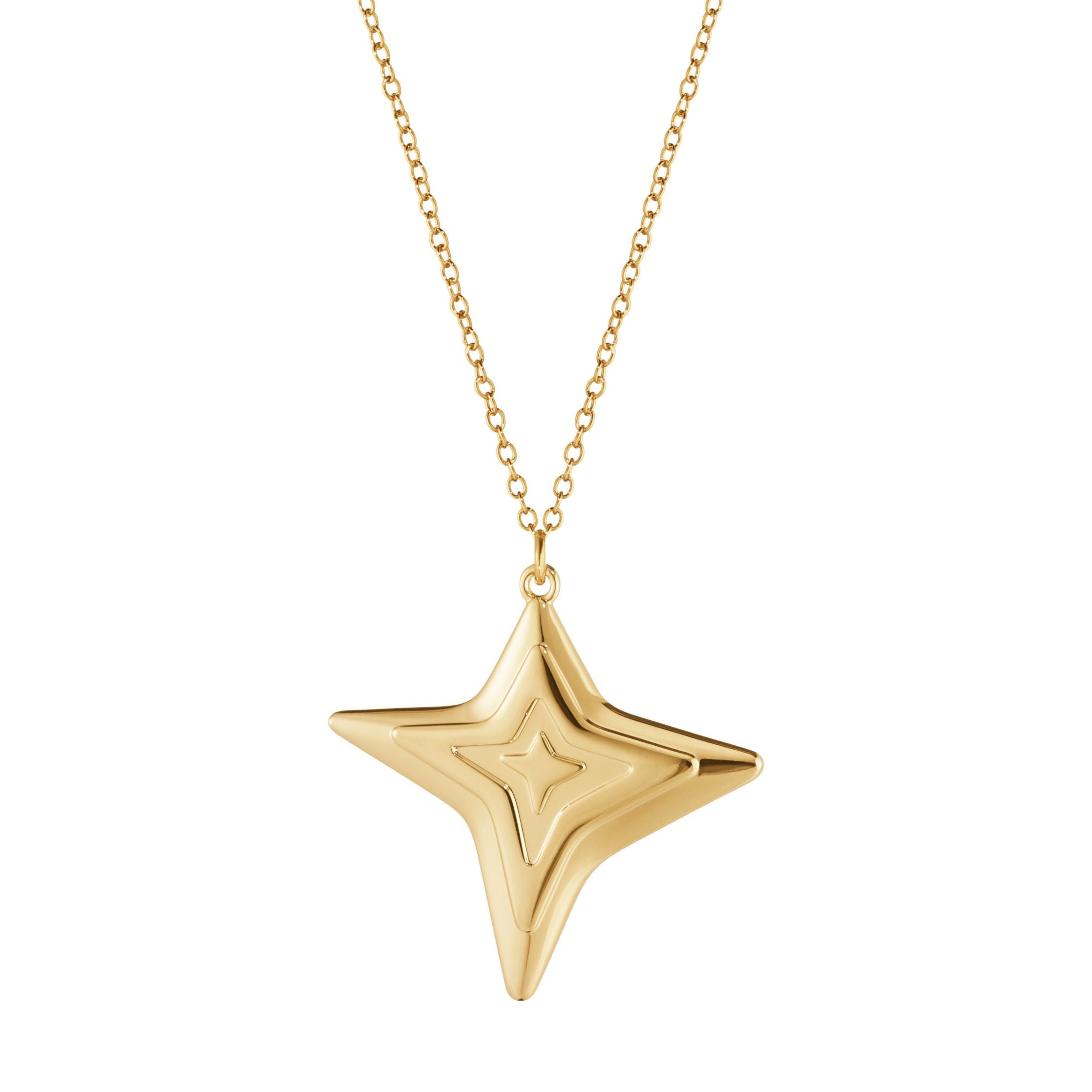 Georg Jensen Ornament Four Timied Star, Gilded