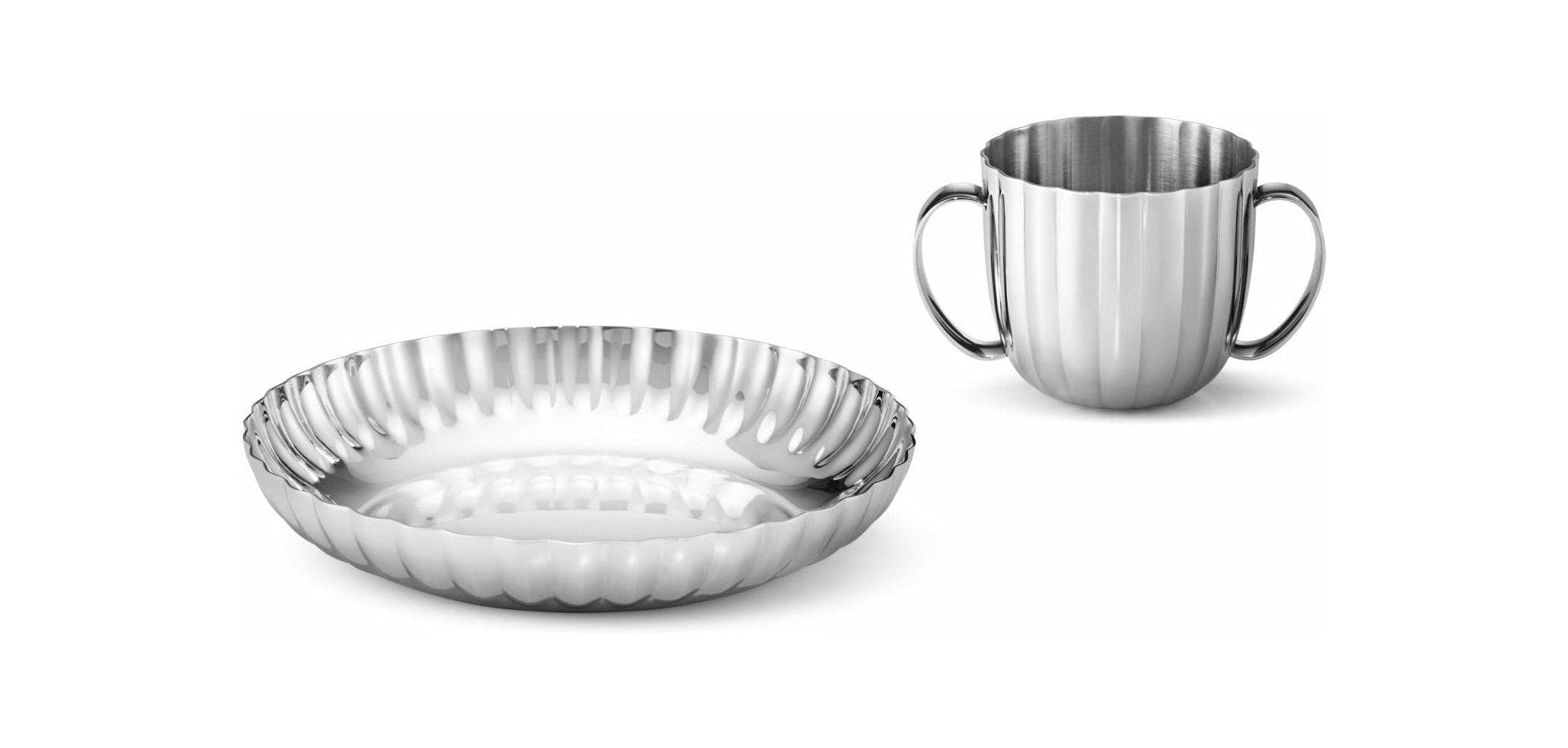 Georg Jensen Bernadotte Deep Plate & Cup Kids Set