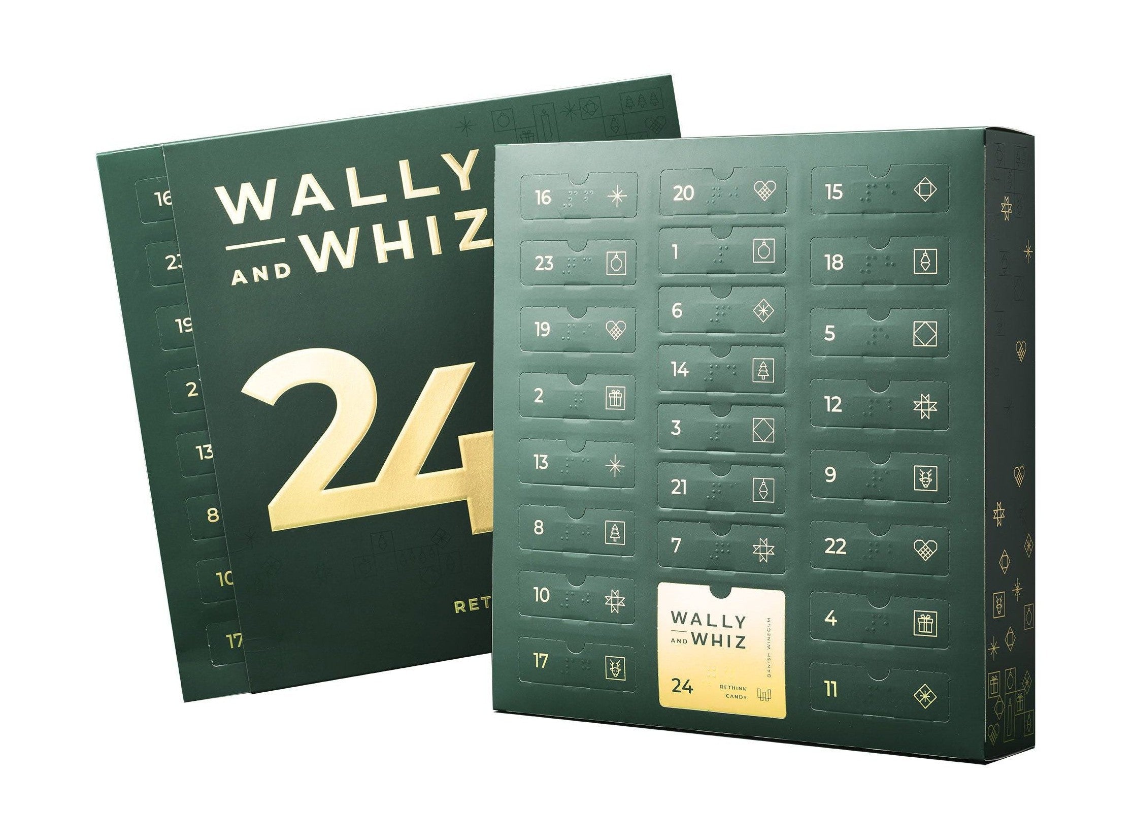 Wally And Whiz Green Standardní vánoční kalendář 2023 393g