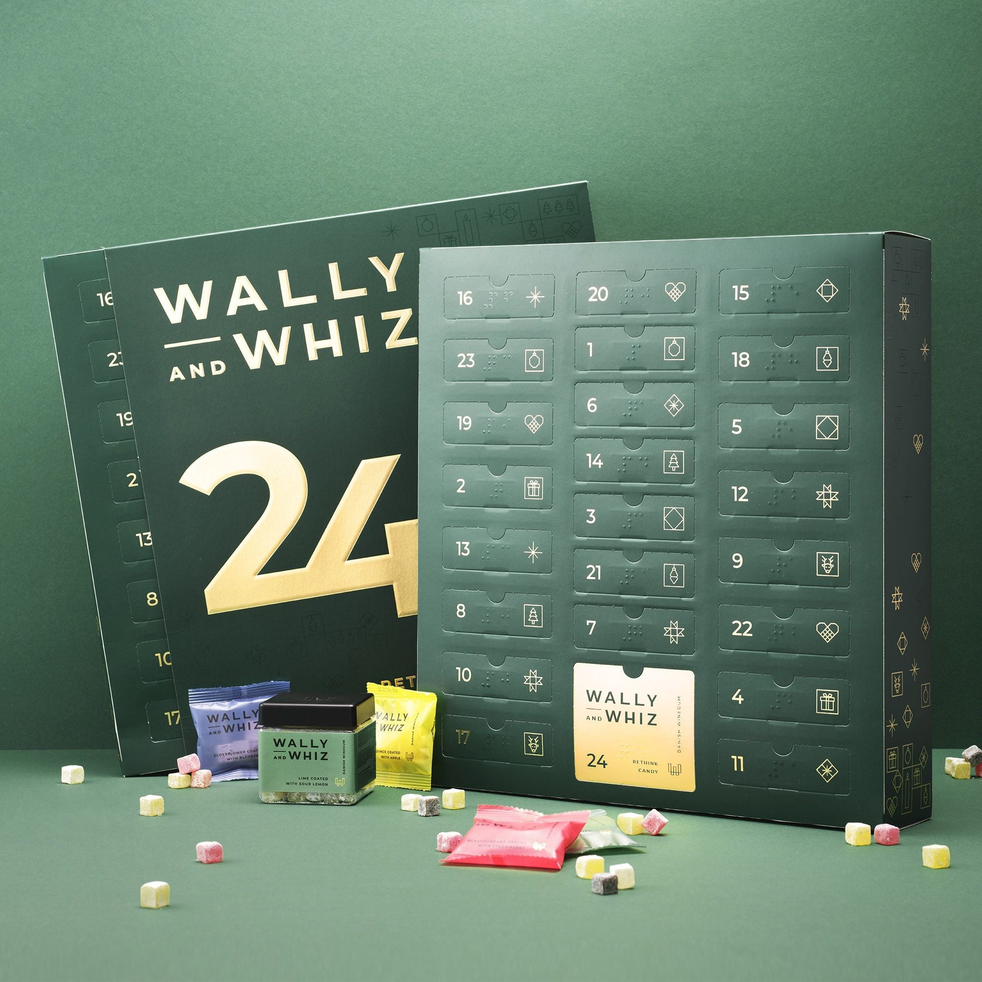 Wally And Whiz Green Standardní vánoční kalendář 2023 393g