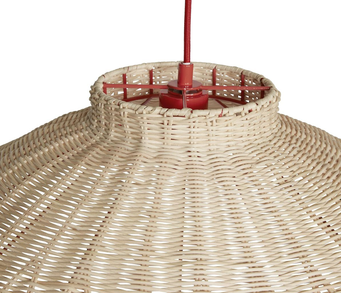Hübsch Chand stropní lampa, přírodní/červená