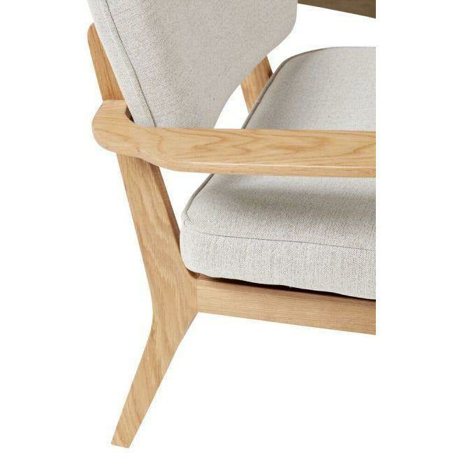 Hübsch Haze Lounge Chair Polyester/Oak FSC Oeko Tex Natural/Grey