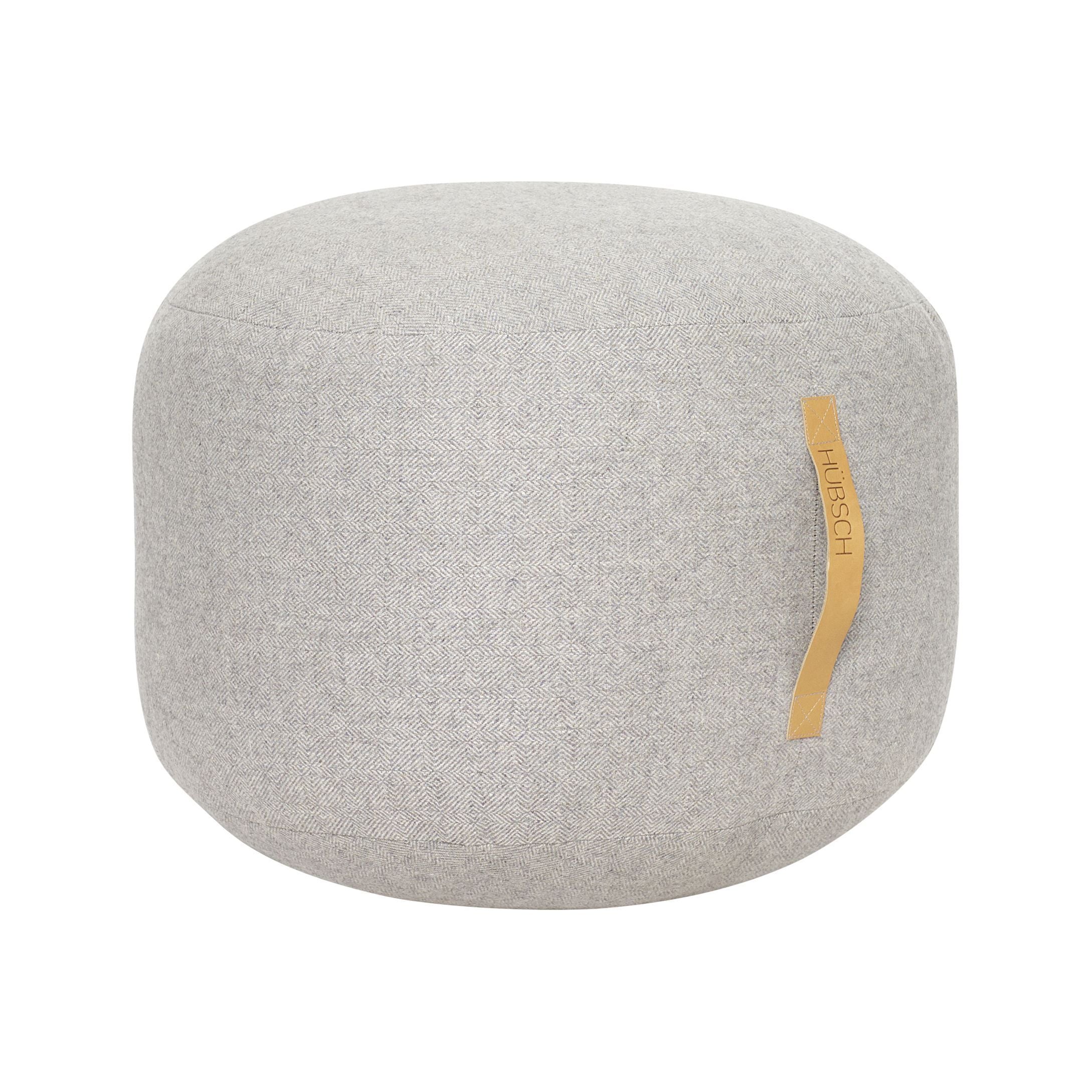 Hübsch Mochi Pouffe Ø50, šedá