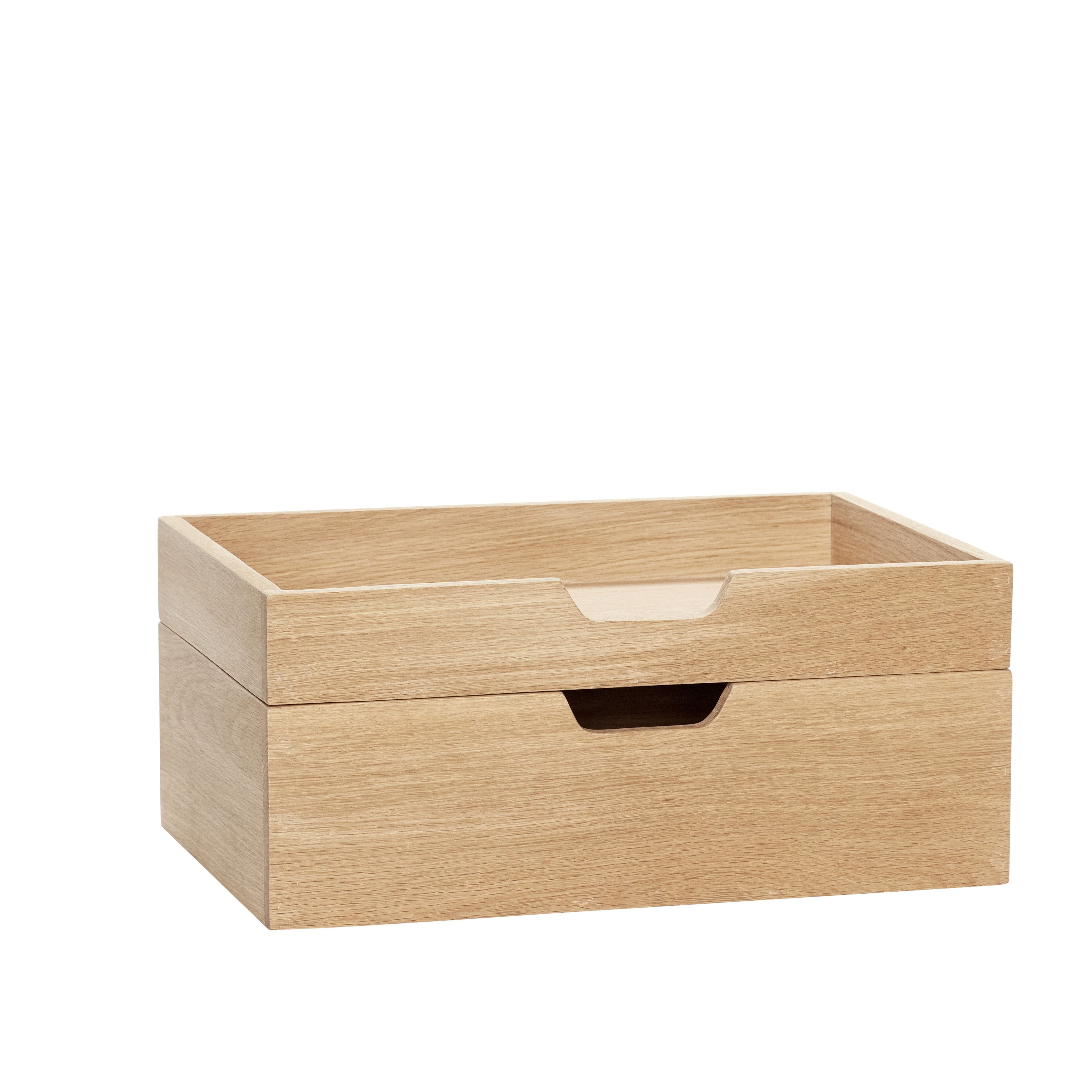 Hübsch Note Storage Box Oak FSC Nature Set 2