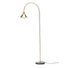  Pipe Floor Lamp M/Marble Base Brass/Black