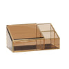 Hübsch odstínná skleněná krabice mosaz/skleněná hnědá, 26x14x12 cm