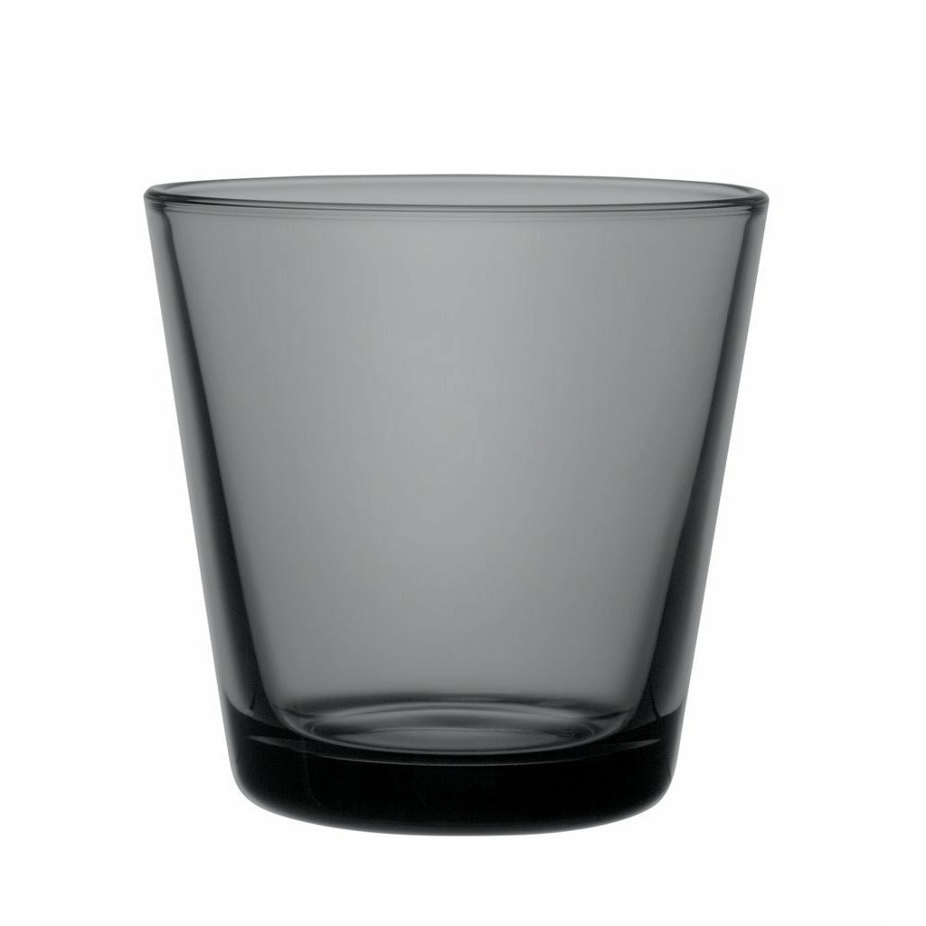 Iittala Katio Piting Glass tmavě šedá 21 cl, 2 ks.