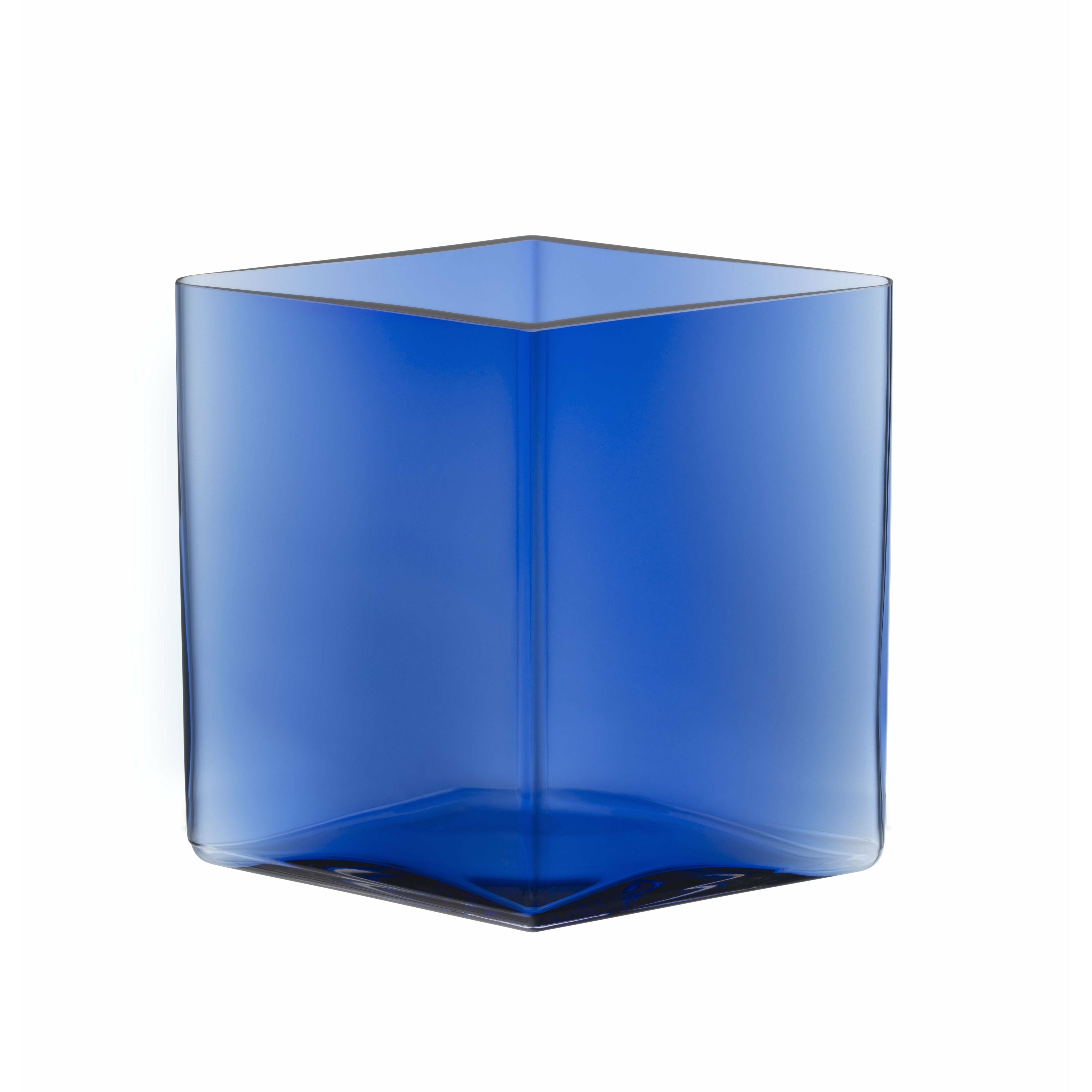 Iittala ruutus váza H 18cm, ultramarínská modrá