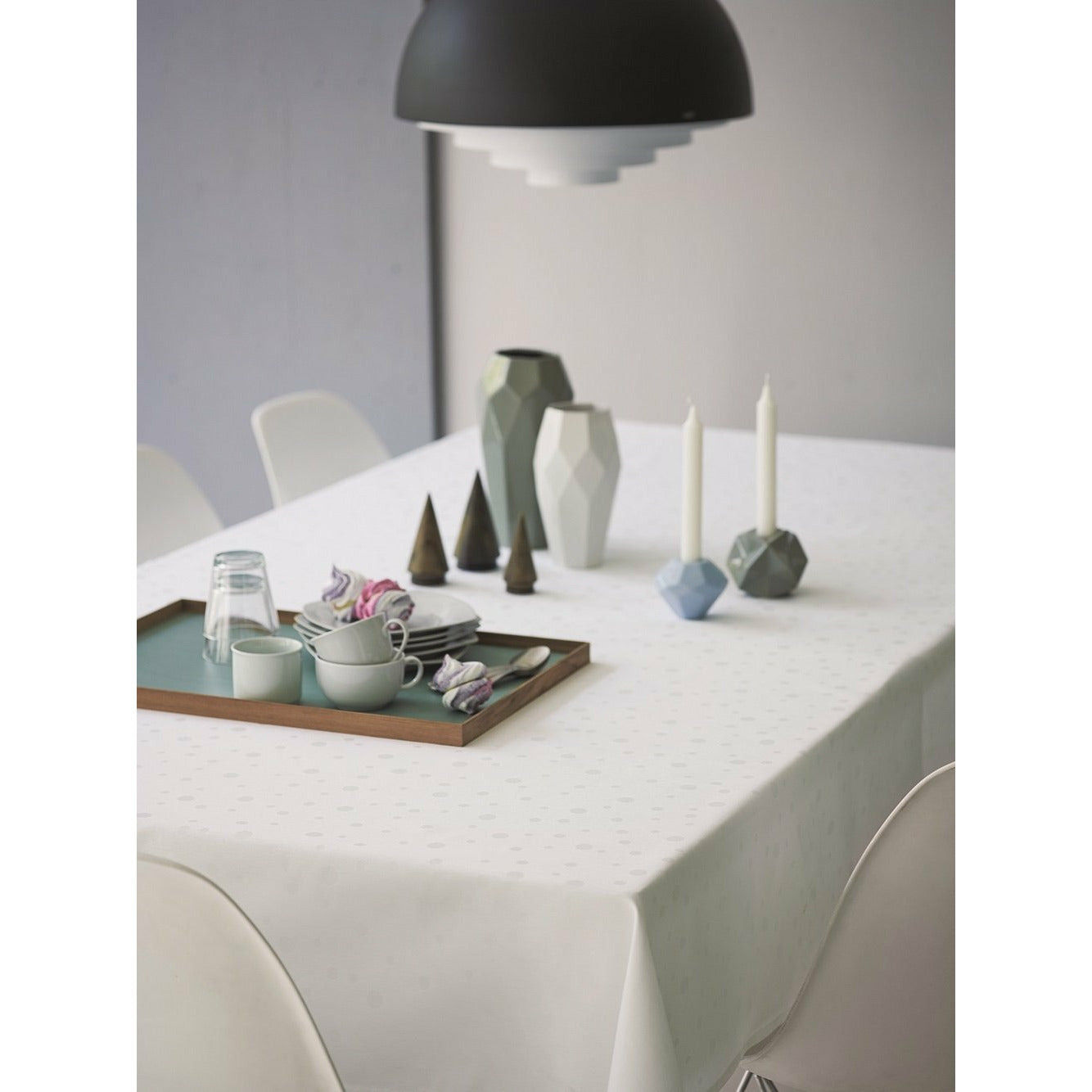 Juna Basic Acrylic Tablecloth Light Grey, 140 Cm