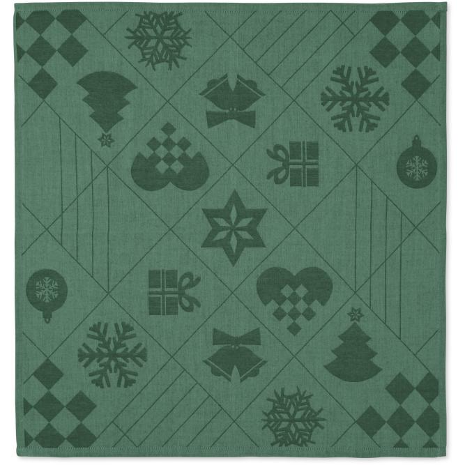 Juna Natale Cloth Napkin 45x45 cm 4 ks., Zelená