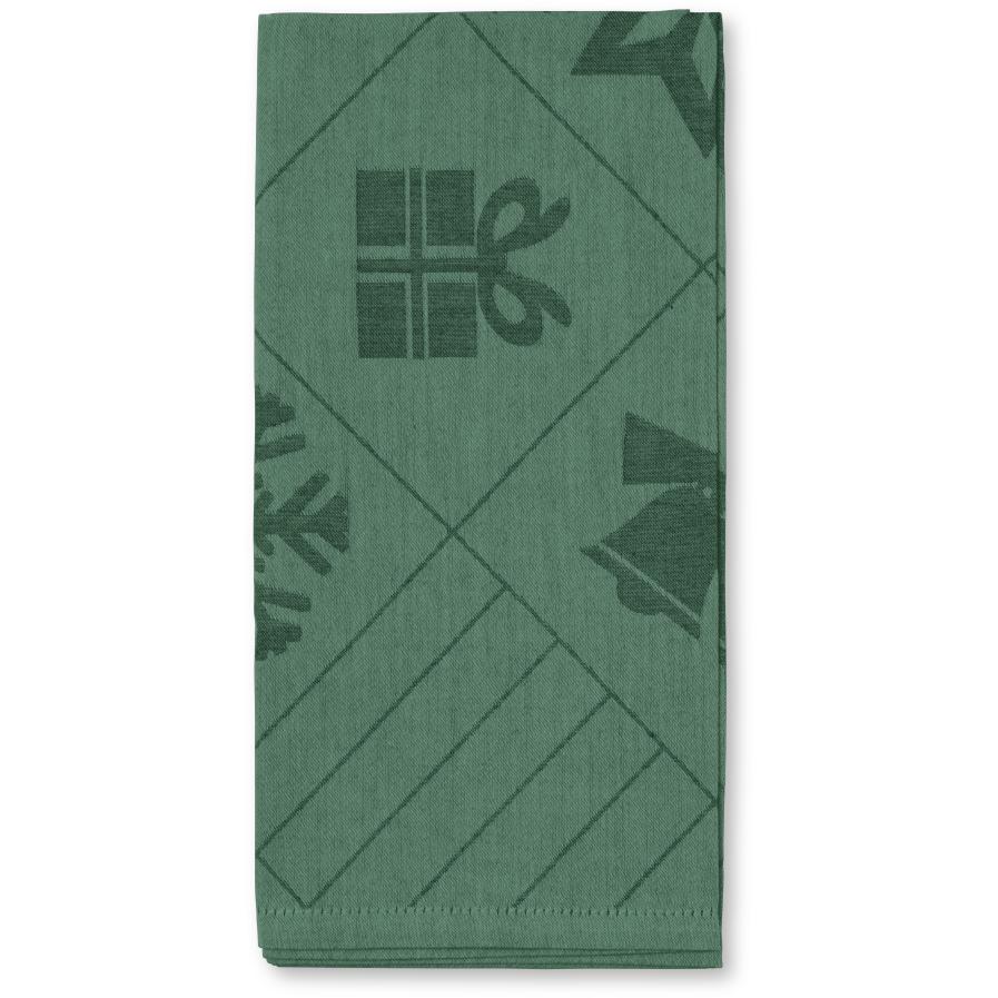 Juna Natale Cloth Napkin 45x45 cm 4 ks., Zelená