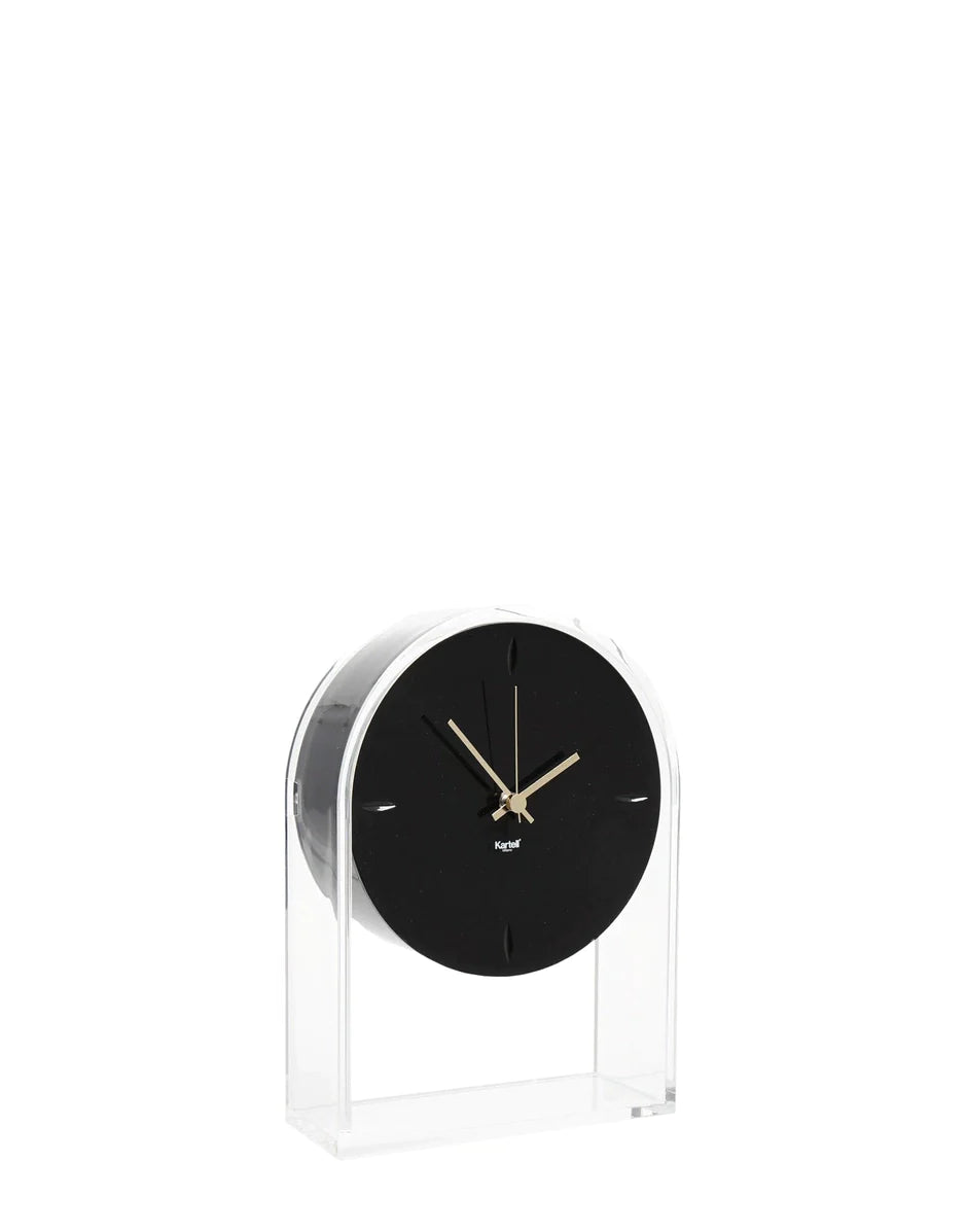 Kartell Air Du Temps Clock, Crystal/Black