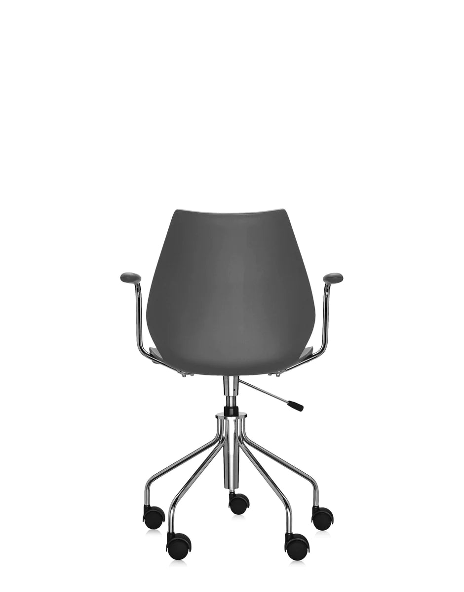 Kartell Maui Swivel Armchair, Charcoal