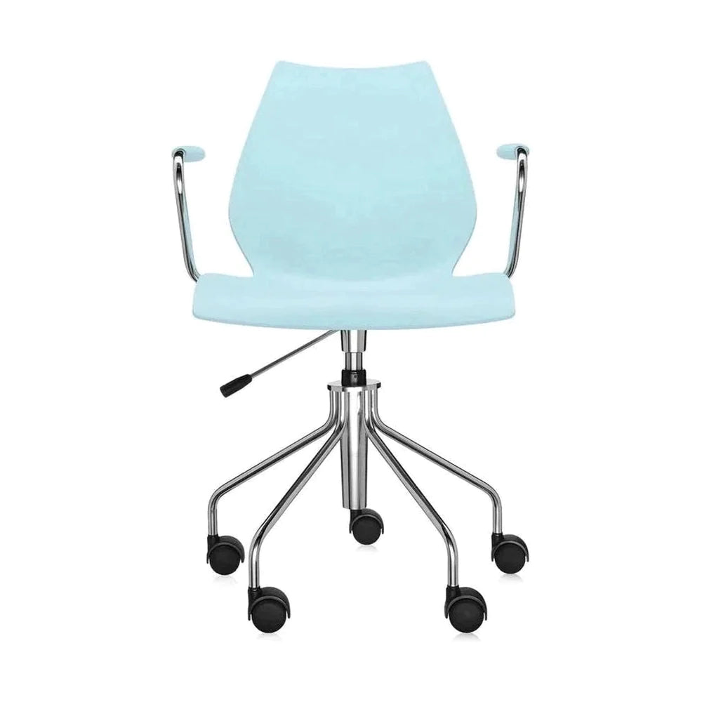 Kartell Maui Swivel Armchair, Light Blue