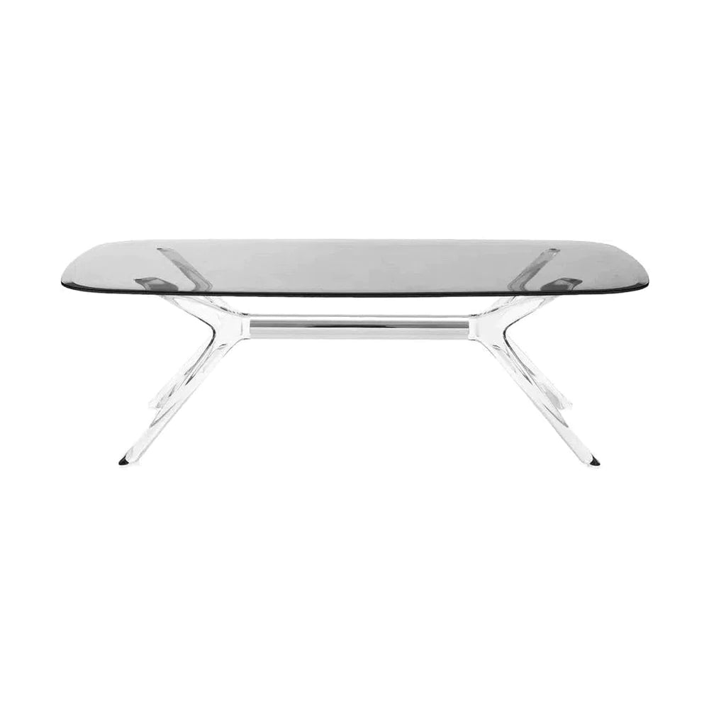 Kartell Blast Side Table Rectangular, Chrome/Grey