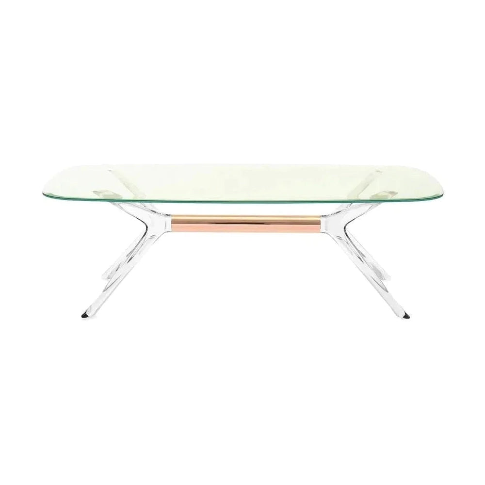 Kartell boční stůl obdélníkový, bronz/zelená