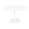 Kartell Multifo Table Round se čtvercovým základním sklem ⌀135 cm, bílá