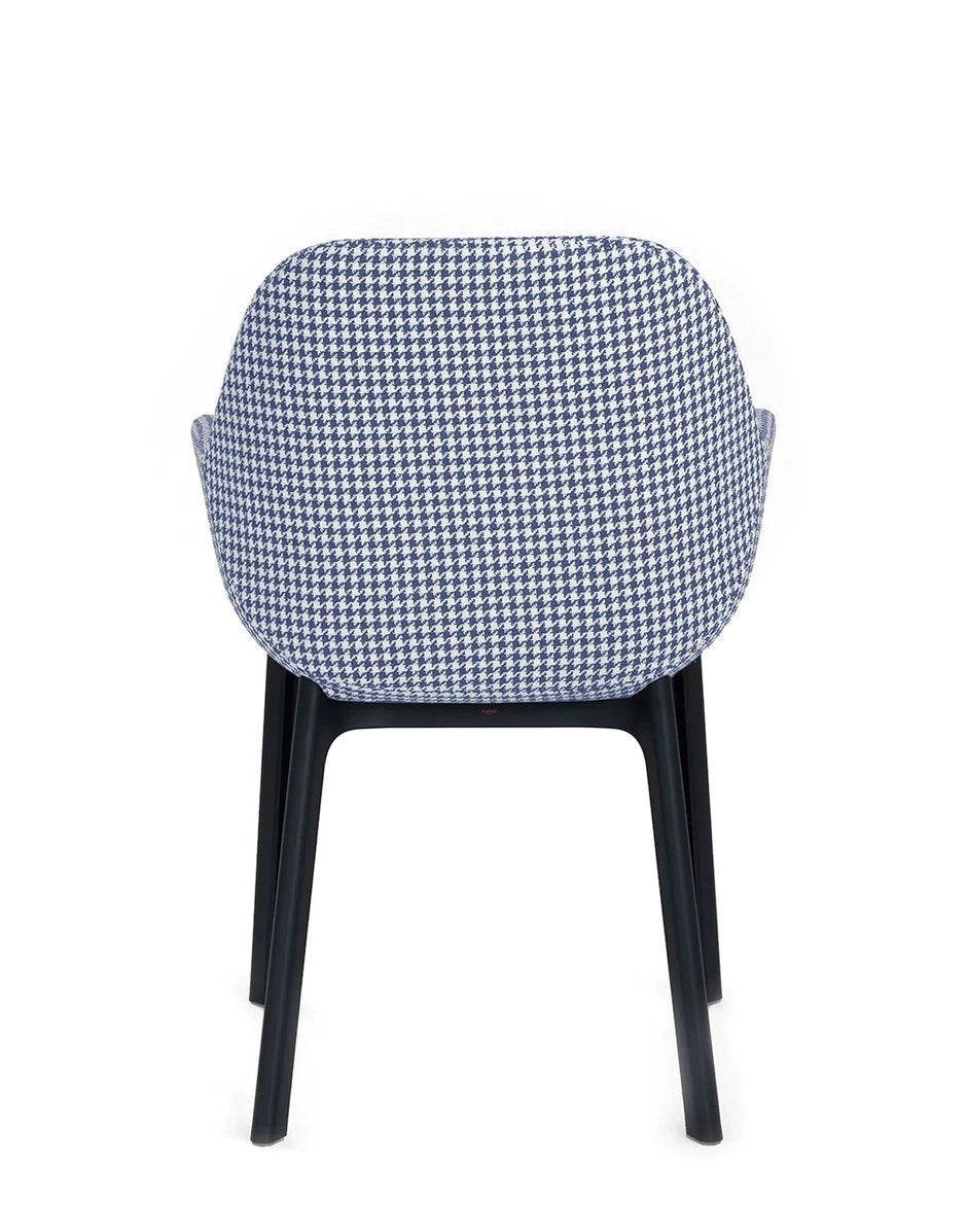 Kartell Clap křeslo, černá/houndstooth modrá