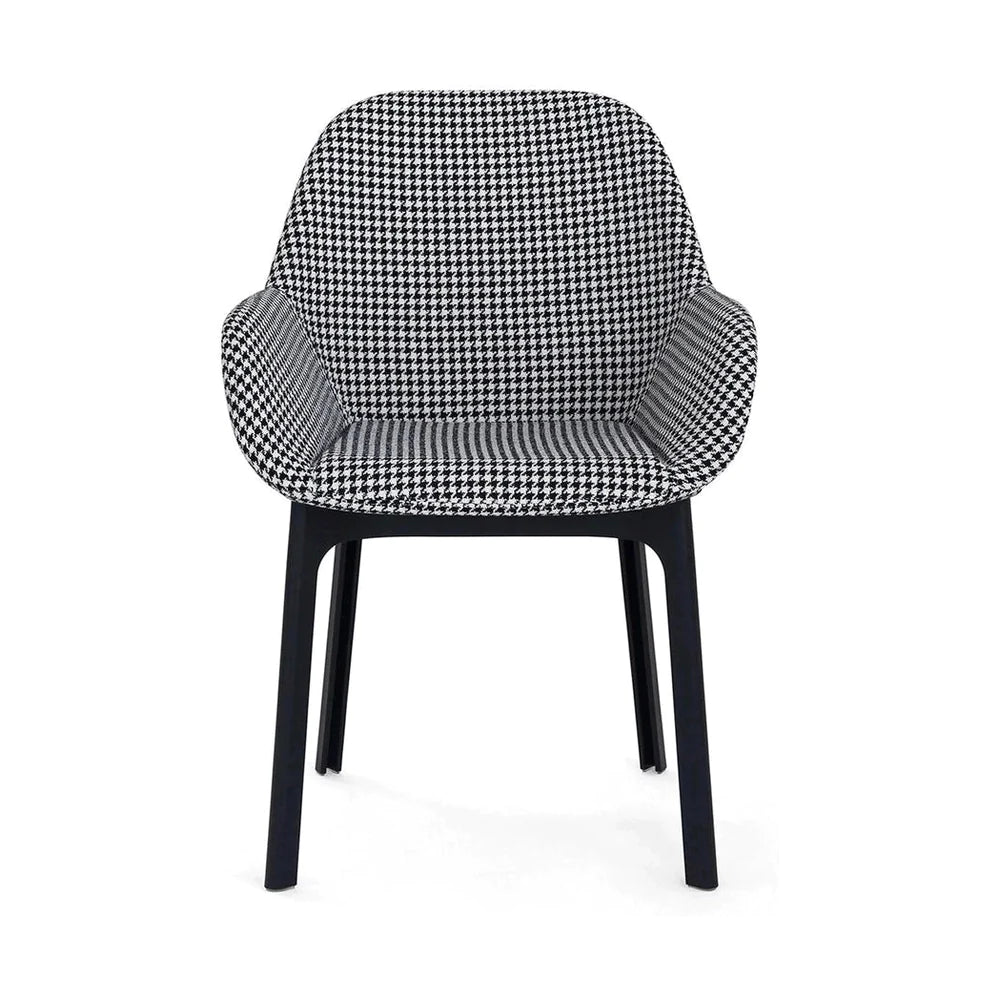 Kartell Clap křeslo, černá/houndstooth černá