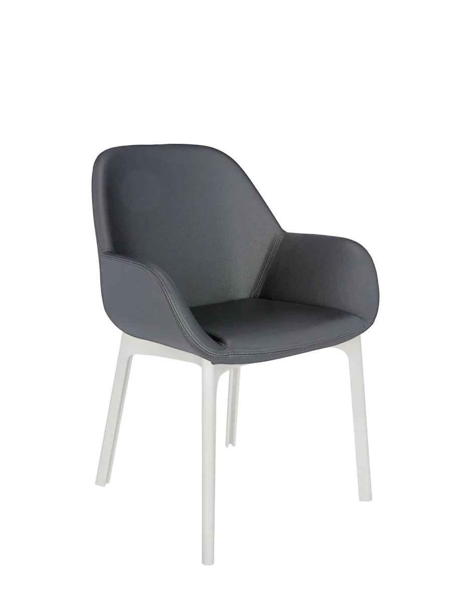 Kartell Clap Pvc Armchair, White/Dark Grey