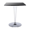 Kartell Top Top Table Square Outdoor With Round Base 60x60 Cm, Black