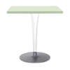 Kartell Top Top Table Square s kulatou základnou 70x70 cm, zelená