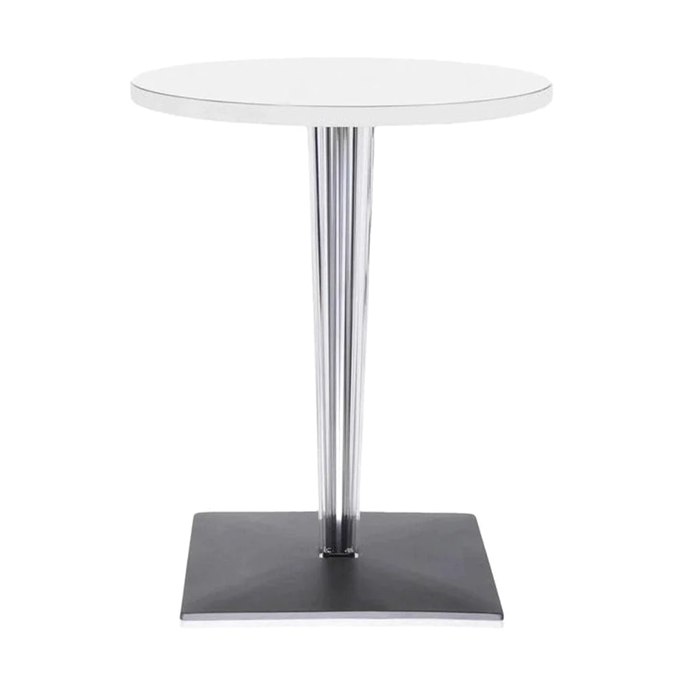 Kartell Top Top Table Round Outdoor s čtvercovou základnou ⌀60 cm, bílá