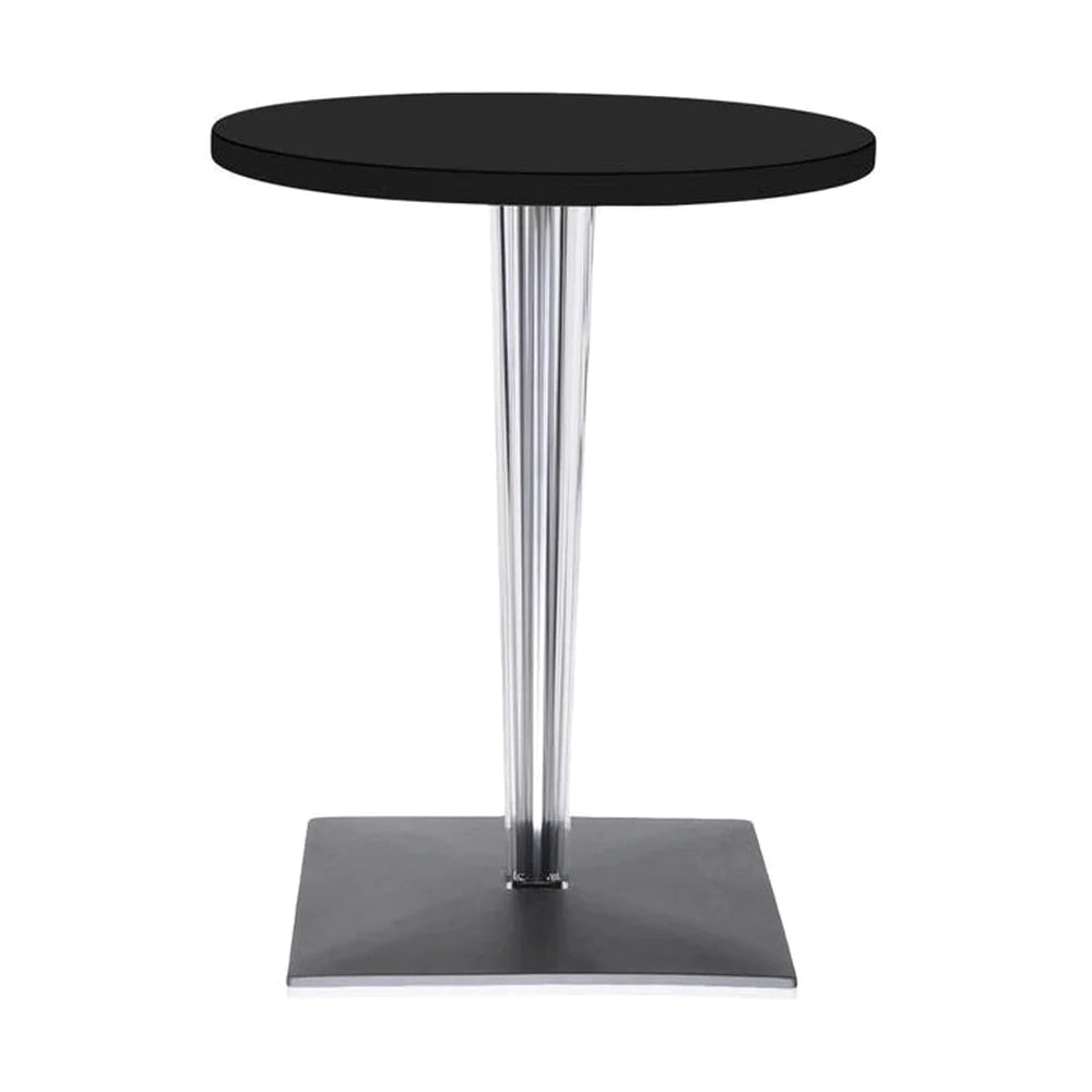 Kartell Top Top Table Round Outdoor s čtvercovou základnou ⌀60 cm, černá