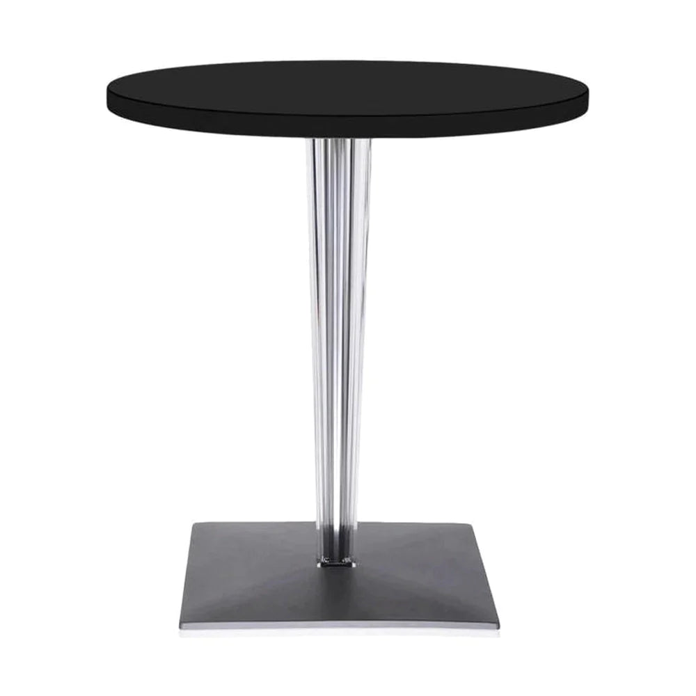 Kartell Top Top Table Round Outdoor s čtvercovou základnou ⌀70 cm, černá