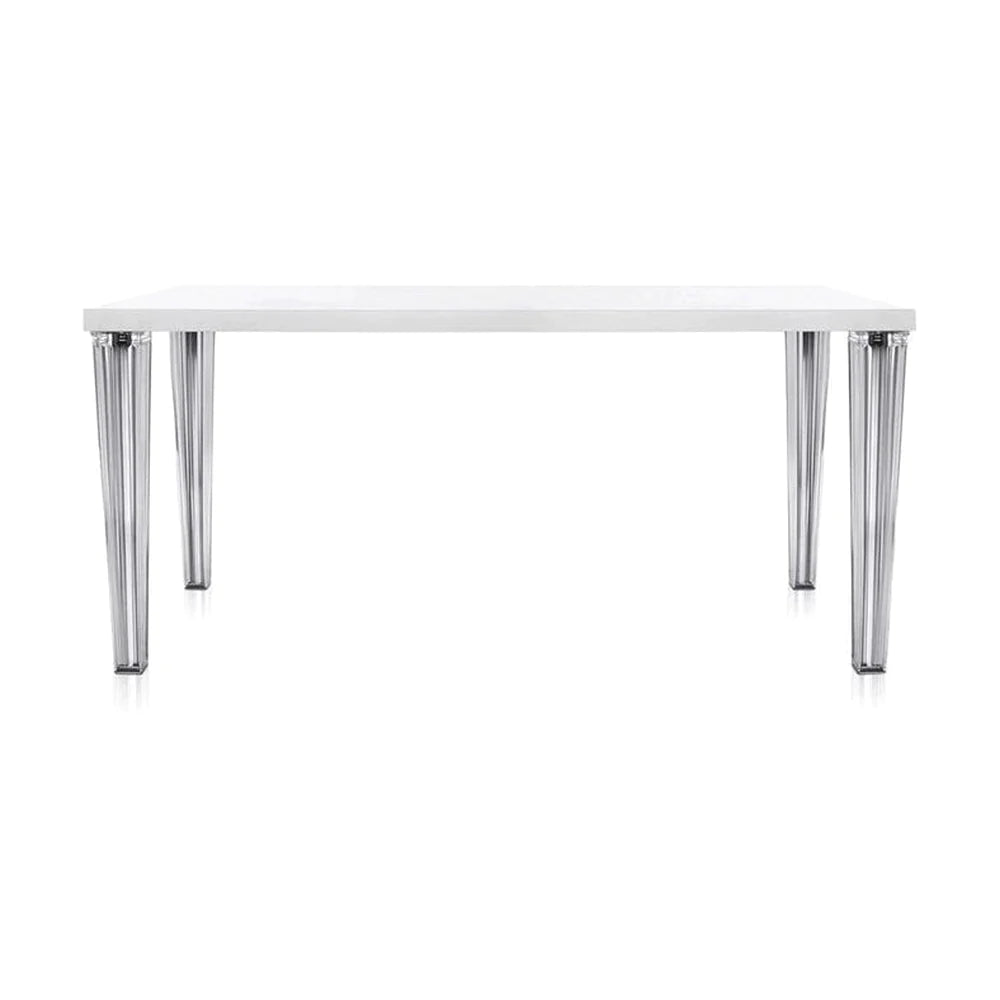 Kartell Top Top Table Glass 160x80 cm, bílá