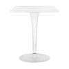 Kartell Top Top Table za Dr. Yes Square s kulatou základnou 60x60 cm, bílá