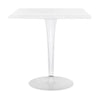 Kartell Top Top Table za Dr. Yes Square s kulatou základnou 70x70 cm, bílá