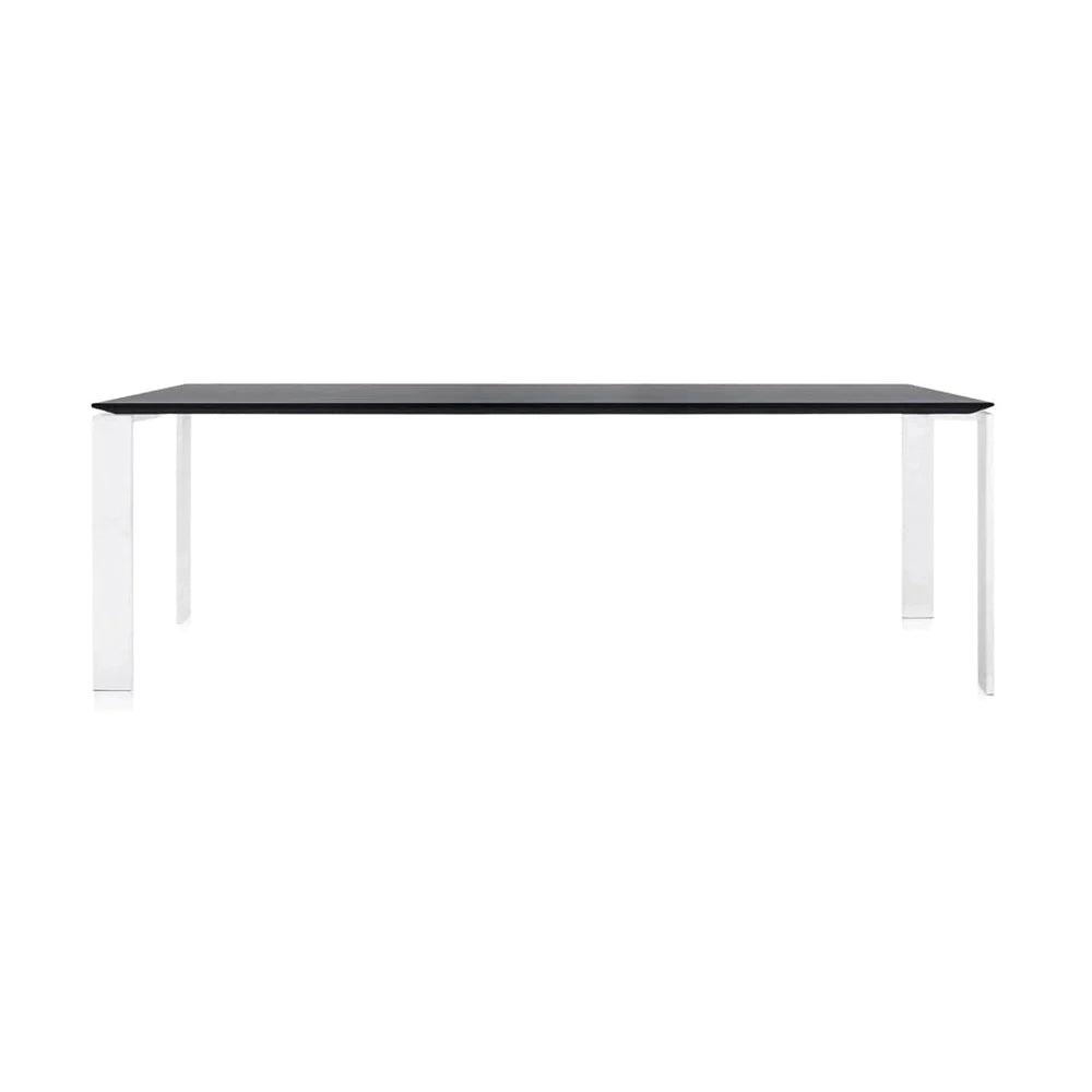 Kartell Four Soft Touch Desk 223x79 cm, bílá/černá