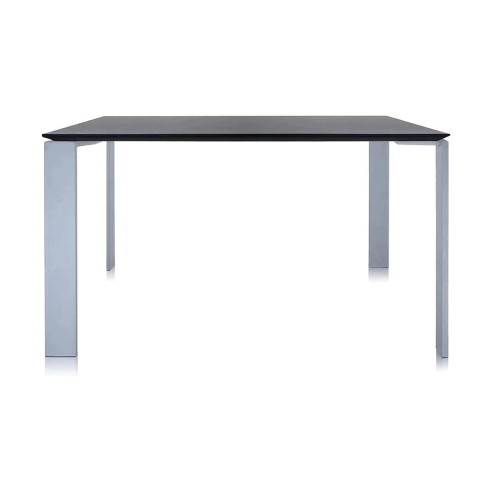 Kartell Four Soft Touch Desk 128x128 cm, hliník/černá